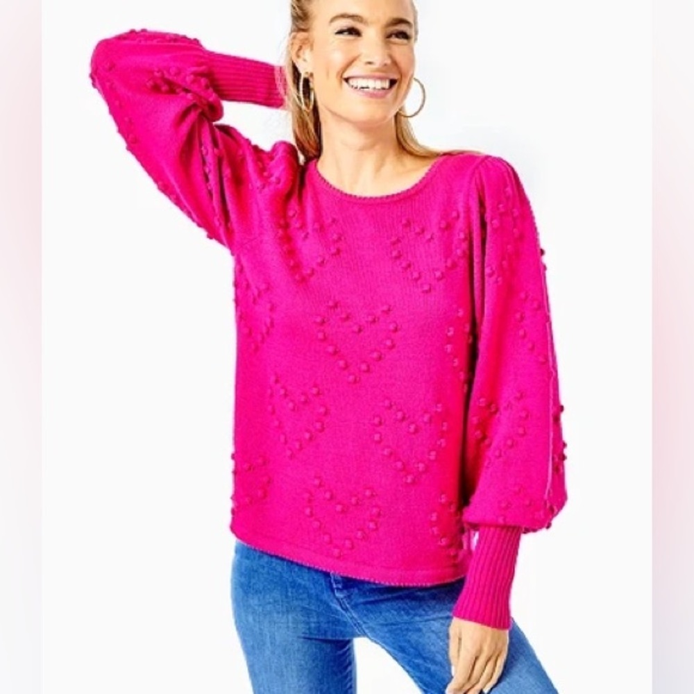 Lilly Pulitzer Kippa Heart Sweater - EUC - L